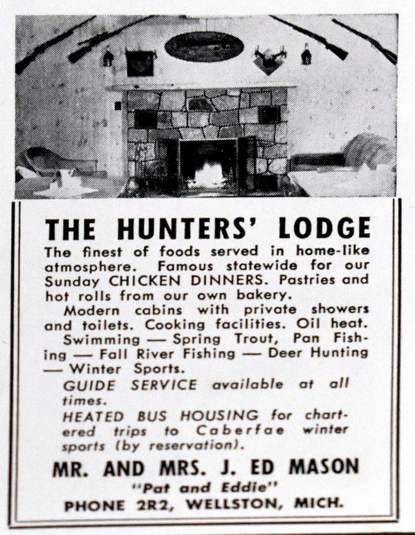 Hunters Lodge (Lumberjack Lodge, Vagabond Lodge) - Old Print Ad (newer photo)